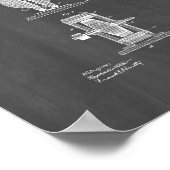Tesla Electro Magnetmotorpatent - Zwischenplatine Poster (Ecke)