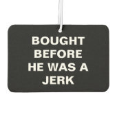 Tesla - gekauft, bevor er ein Jerk war - schwarz Autolufterfrischer (Rückseite)