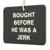 Tesla - gekauft, bevor er ein Jerk war - schwarz Autolufterfrischer (Links)