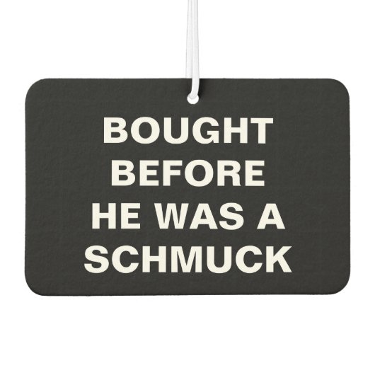 Tesla - gekauft, bevor er ein Schmuck war - schwar Autolufterfrischer (Vorderseite)