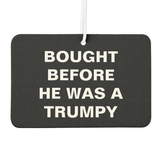 Tesla - gekauft, bevor er eine Trumpy war - schwar Autolufterfrischer (Rückseite)