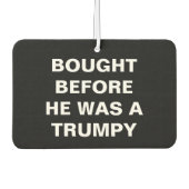 Tesla - gekauft, bevor er eine Trumpy war - schwar Autolufterfrischer (Vorderseite)