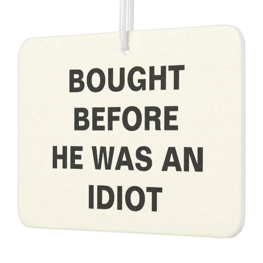 Tesla - gekauft, bevor er Idiot war Autolufterfrischer (Links)