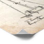 Tesla-Gerät für die Übertragung elektrischer Energ Poster (Ecke)