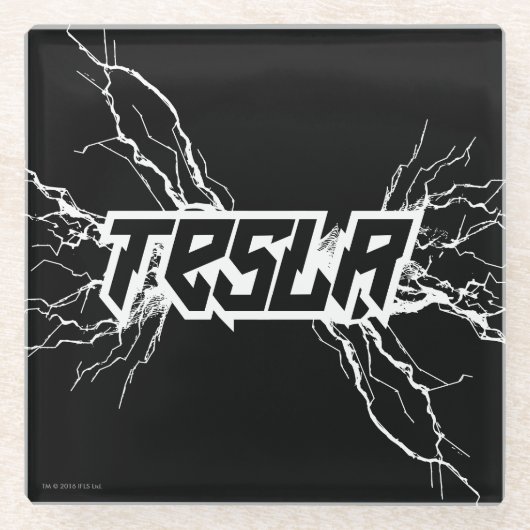 Tesla Glasuntersetzer (Vorderseite)