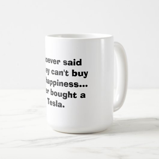 Tesla Happiness Tasse (VorderseiteRechts)
