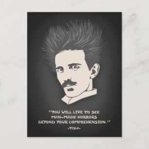 Tesla - Horror Postkarte