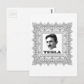 Tesla in einer Box Postkarte (Vorne/Hinten)