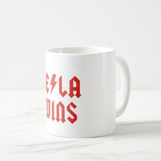 Tesla Kaffeetasse (VorderseiteRechts)