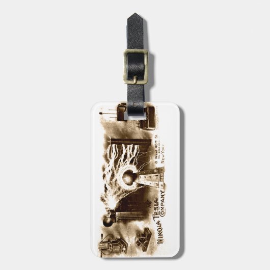 Tesla Letterhead Gepäckanhänger (Vorderseite vertikal)