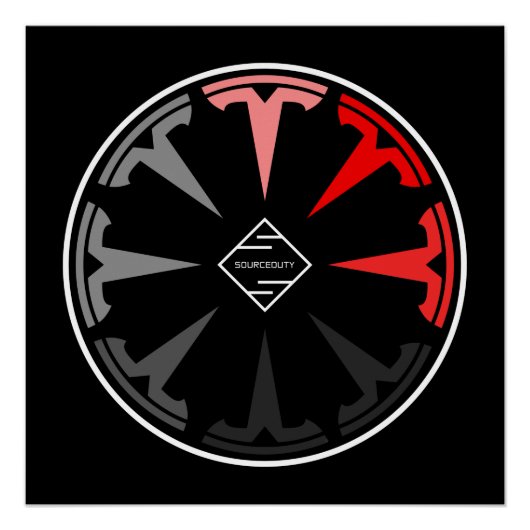 Tesla-Logo Poster (Vorderseite)