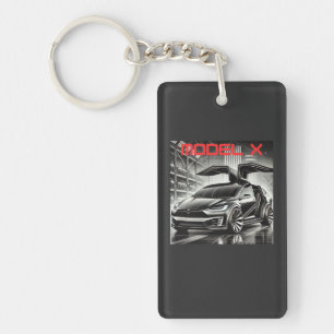 Tesla Model X Elektro-SUV-Design Futuristisches Schlüsselanhänger