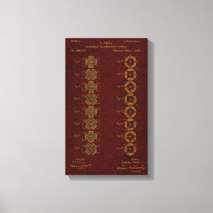 Tesla Patent 00382280 Sht 1 Leinwanddruck