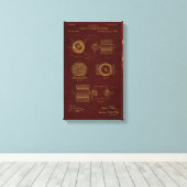 Tesla-Patent 00382280 Sht 2 Leinwanddruck (Insitu (Holzboden))