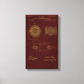 Tesla Patent 00382280 Sht 4 Stretched Canvas Print Leinwanddruck (Vorderseite)
