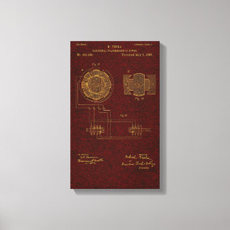 Tesla Patent 00382280 Sht 4 Stretched Canvas Print Leinwanddruck