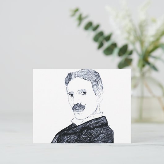 Tesla Postkarte (Stehend Vorderseite)