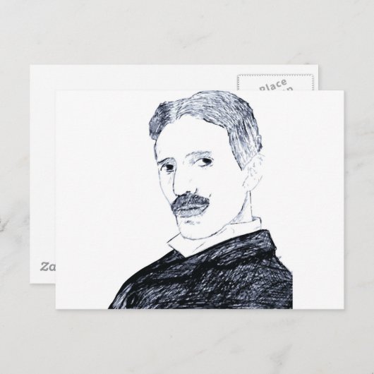 Tesla Postkarte (Vorne/Hinten)