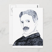 Tesla Postkarte (Vorne/Hinten)