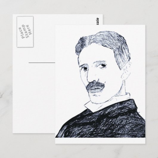 Tesla Postkarte (Vorne/Hinten)