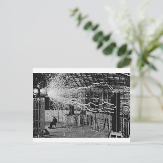 Tesla Postkarte (Stehend Vorderseite)