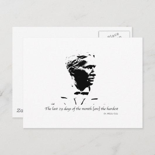 Tesla Postkarte (Vorne/Hinten)