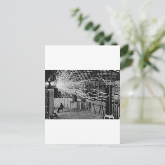 Tesla Postkarte (Stehend Vorderseite)