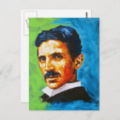 Tesla Postkarte (Vorne/Hinten)