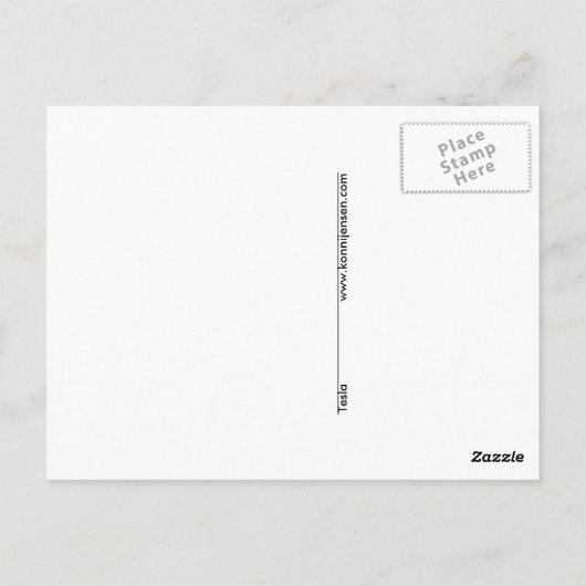 Tesla Postkarte (Rückseite)
