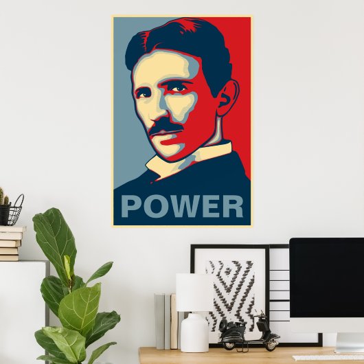 Tesla Power Poster (Heimbüro)