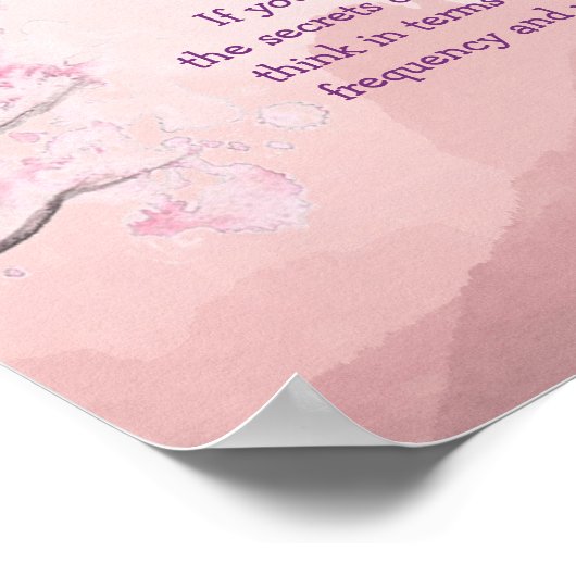 Tesla Quote Geheimnisse des Universe Poster (Ecke)