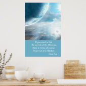 Tesla Quote Geheimnisse des Universe Poster (Küche)