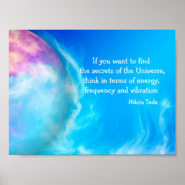 Tesla Quote Geheimnisse des Universe Poster
