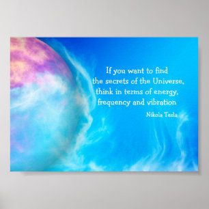 Tesla Quote Geheimnisse des Universe Poster
