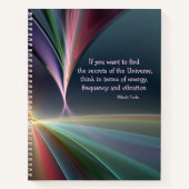 Tesla Quote Secret of the Universe Writing Journal Notizblock (Vorderseite)