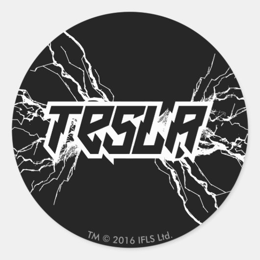 Tesla Runder Aufkleber (Vorderseite)