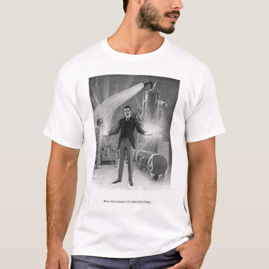 Tesla Schlag Edison T-Shirt (Vorderseite)