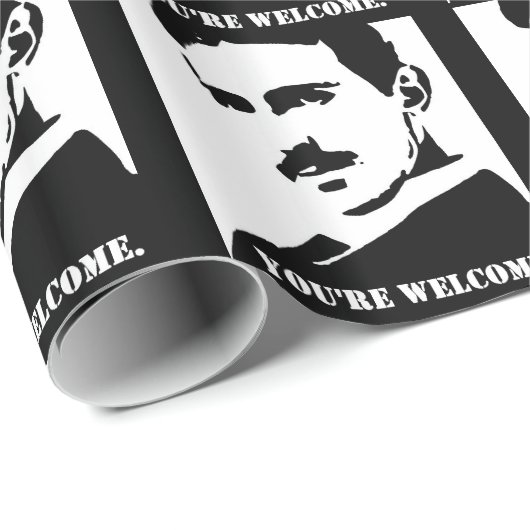 Tesla (Sie sind. willkommen) Geschenkpapier (Rolleneckpunkt)