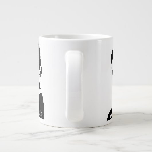 Tesla (Sie sind. willkommen) Jumbo-Tasse (Rückseite)