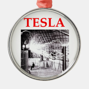 tesla silbernes ornament