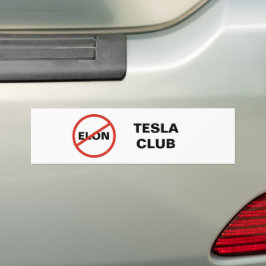 Tesla - Simple ANTI ELON TESLA CLUB Autoaufkleber