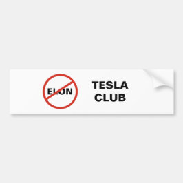 Tesla - Simple ANTI ELON TESLA CLUB Autoaufkleber