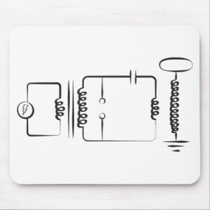 Tesla Spule Mousepad