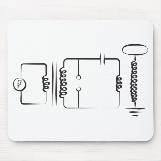 Tesla Spule Mousepad (Vorne)