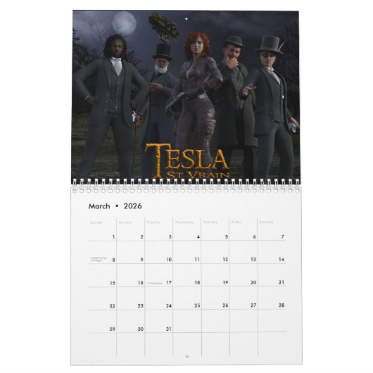 Tesla St. Vrain Kalender (Mär 2026)