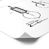 Tesla System of Electric Lighting Patent Poster (Ecke)