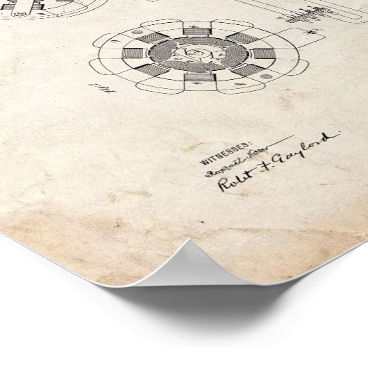 Tesla System of Electrical Transmission Patent - O Poster (Ecke)