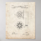 Tesla System of Electrical Transmission Patent - O Poster (Vorne)