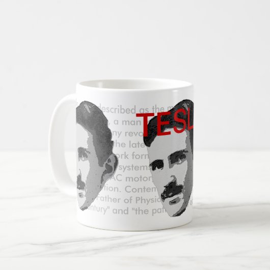 Tesla Tasse (Vorderseite Links)