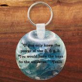 Tesla und der Power von 3 6 9 numerologie Schlüsselanhänger (Vorderseite)